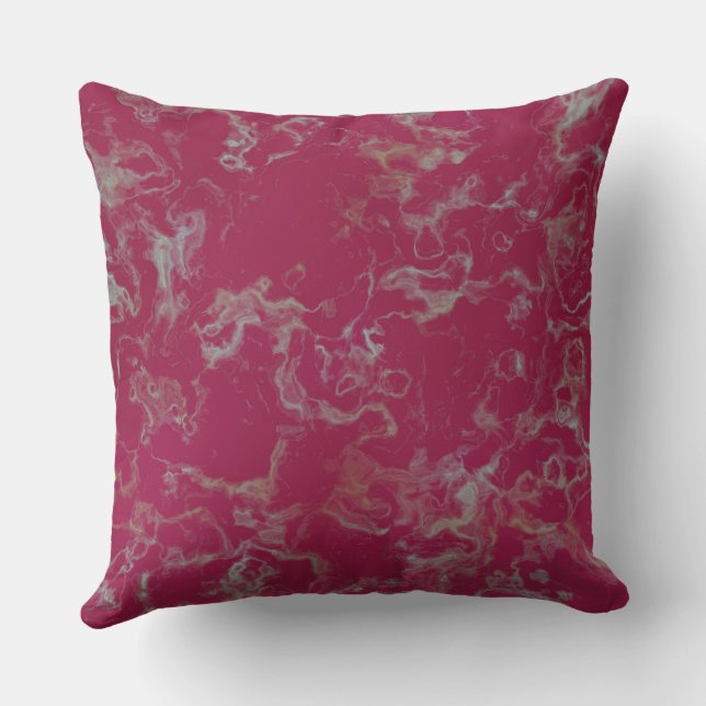 Coussin Marbre rose abstrait (Verso)