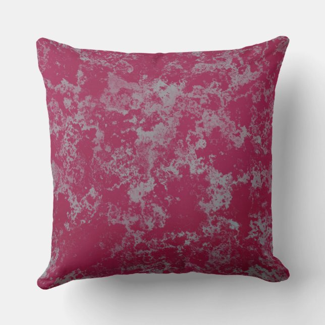 Coussin marbre rose et bleu abstrait (Verso)