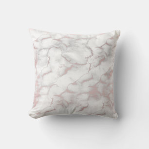 Coussin Marbre rose or rose Moderne Chic tendance