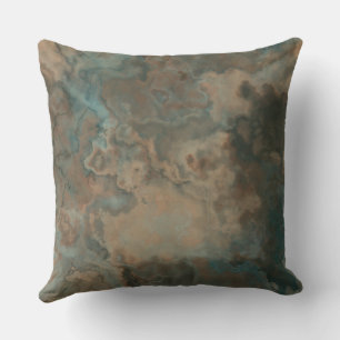 Coussin Marbre turquoise abstrait