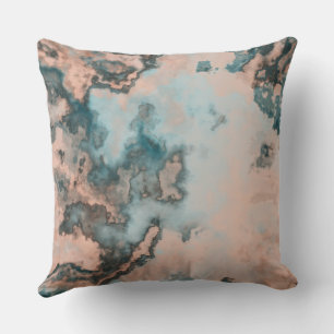 Coussin Marbre turquoise abstrait