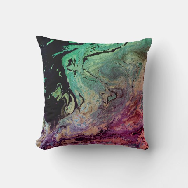 Coussin Marbre vert noir (Recto)