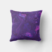 Coussin Marbre violet moderne Art Abstrait (Verso)