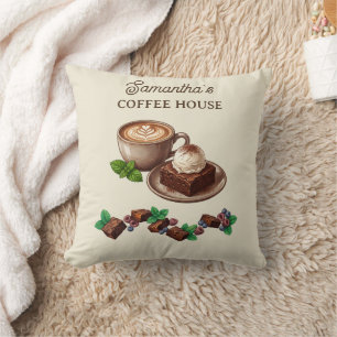 Coussin Marchandise de boulangerie vintage personnalisée A