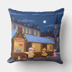 Coussin Marché au Clair de Lune