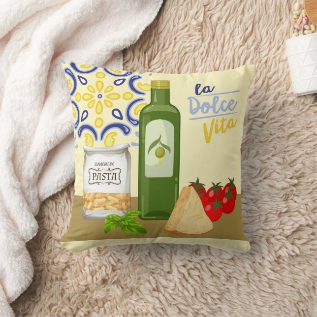 Coussin Marché de la vie italienne (Couverture)