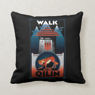Coussin Marche du graphique de la montagne Qilin