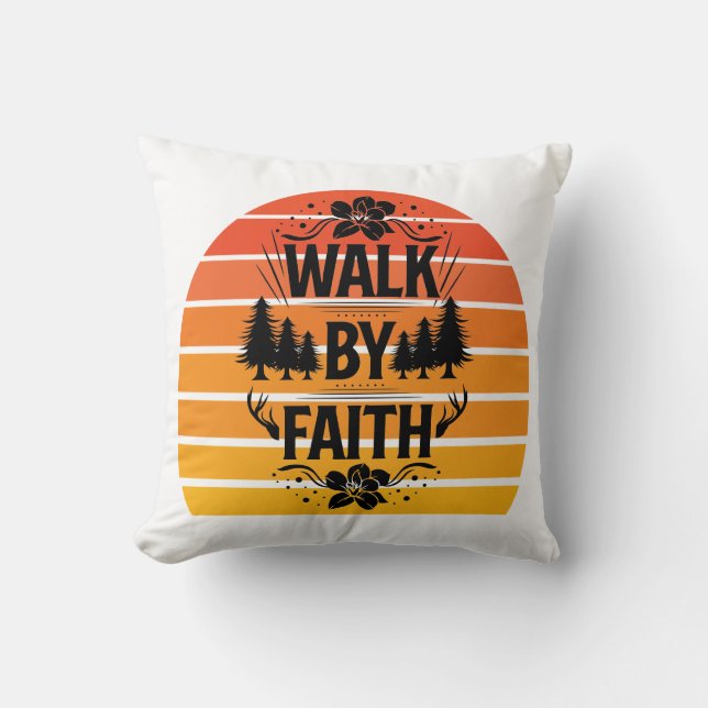 Coussin Marcher dans la foi (Recto)