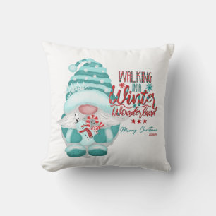 Coussin MARCHER DANS UN HIVER WONDERLAND gnome noël
