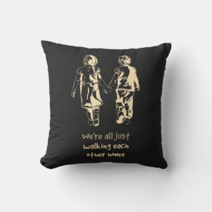 Coussin Marcher l'un l'autre Accueil Citation inspirante