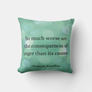 Coussin Marcus Aurelius : Conquérir la colère, Trouver la