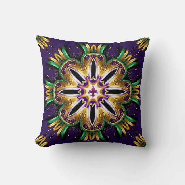 Coussin Mardi Gras Design (Recto)
