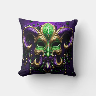 Coussin Mardi Gras Fleur De Lis Design 2024
