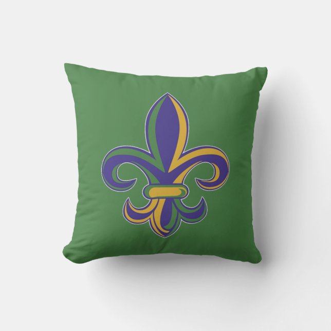 Coussin Mardi gras Fleur De Lis d'OPUS (Recto)