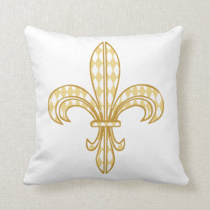 Coussin Mardi gras Harlequin Fleur De Lis