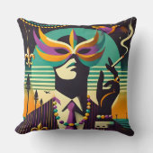 Coussin Mardi Gras l'Homme qui Fume (Recto)
