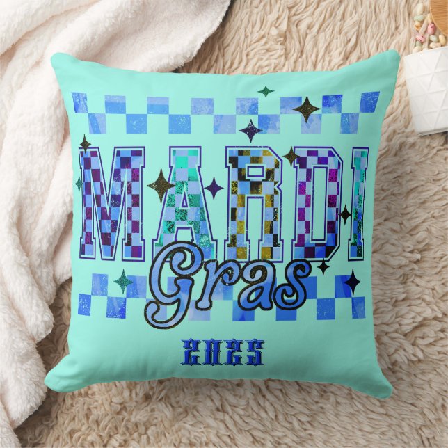 Coussin Mardi Gras Rouge Noir (Couverture)