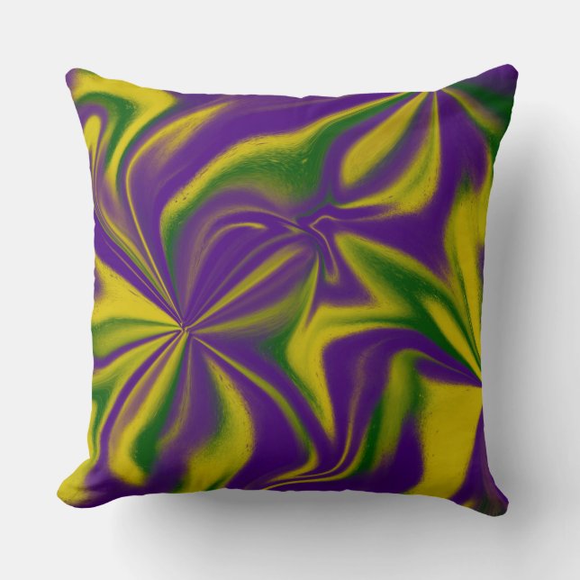 Coussin Mardi Gras Swirls (Recto)