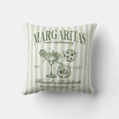 Coussin Margaritas modernes rétro et Bach strié de mariage (Verso)