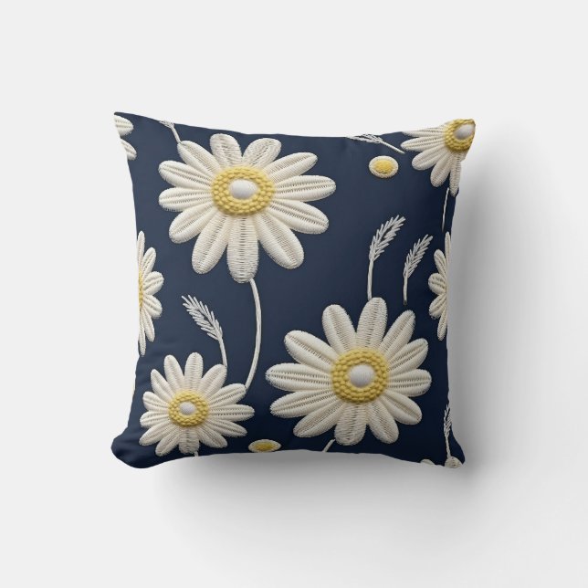 Coussin Marguerite blanche (Recto)