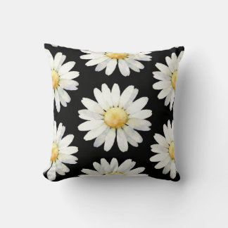 Coussin Marguerites à points jaunes
