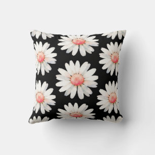 Coussin Marguerites à points rouges