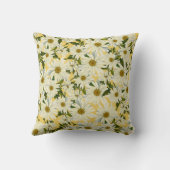 Coussin Marguerites blanches Fleur de marguerite Jaune Lum (Verso)