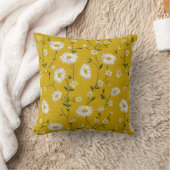 Coussin Marguerites blanches sur fond jaune (Couverture)