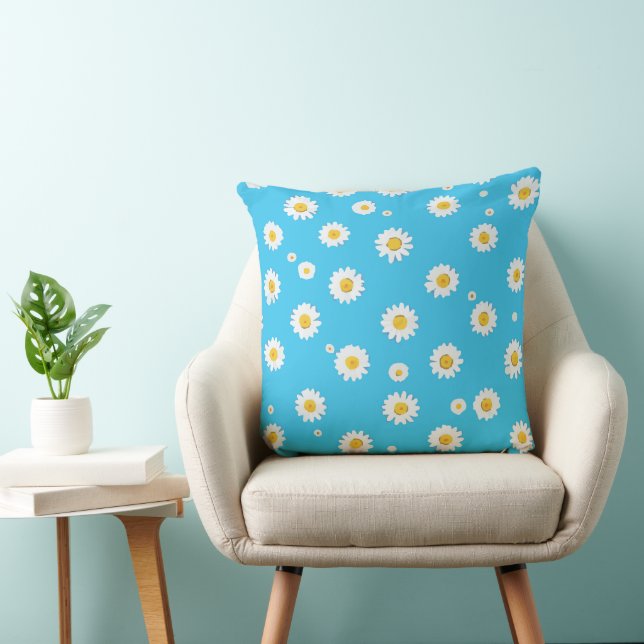 Coussin Marguerites Ciel en Fleur (Chaise)