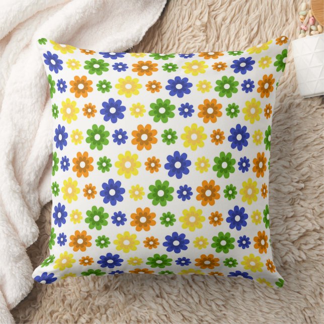 Coussin Marguerites Colorées  (Couverture)