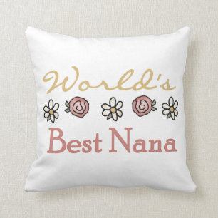Coussin Marguerites et meilleurs cadeaux de Nana de roses