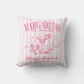 Coussin Marguerites Rétro Modernes et Mariage Rayé Bach (Recto)