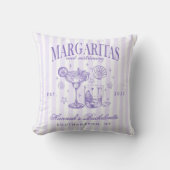 Coussin Marguerites Rétro Modernes et Mariage Rayé Bach (Recto)