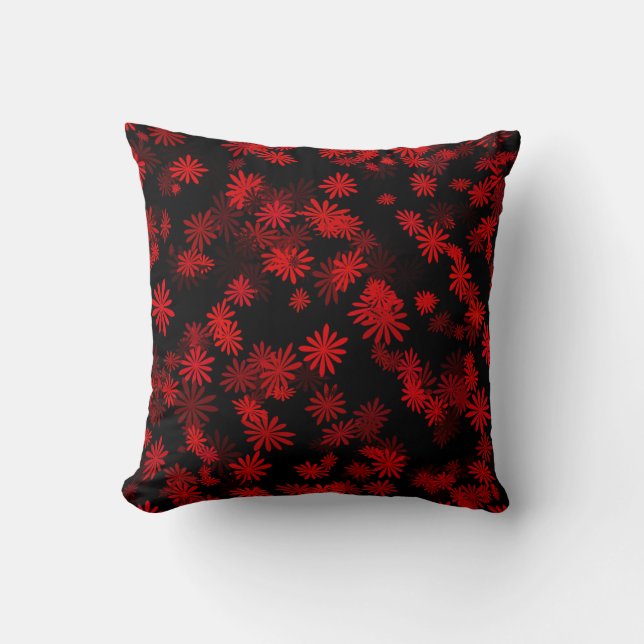 Coussin Marguerites Rouges (Recto)