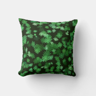 Coussin Marguerites Vertes