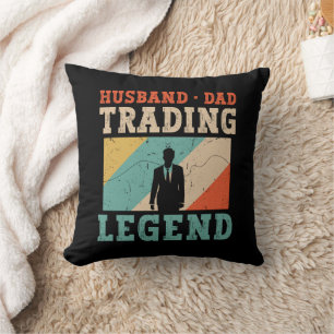 Coussin Mari Papa Trading Retro, Jour Trader Stock marché