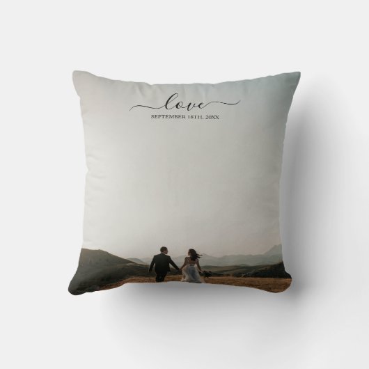 Coussin Mariage 2 Photo Memory Love Script (Verso)