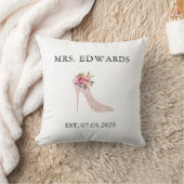 Coussin Mariage à Talons Hauts Roses (Couverture)