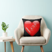 Coussin Mariage Amour Parisien Attrayant Cœur Rouge (Chaise)