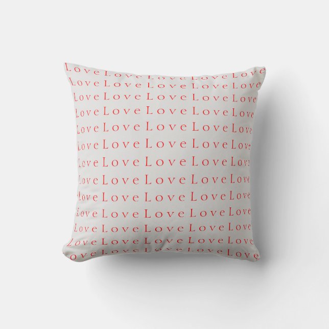 Coussin Mariage Amour Rouge Unique Élégant (Recto)