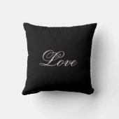 Coussin Mariage Amour Tendance Calligraphie Noir (Verso)