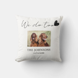 Coussin Mariage animal de compagnie personnalisé
