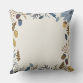 Coussin Mariage automnal rustique aux feuilles tombées (Verso)