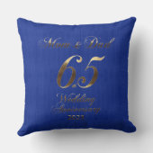 Coussin mariage Blue Sapphire 2023 65e anniversaire (Verso)