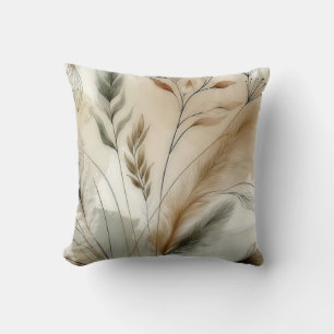 Coussin Mariage Bohème Botanique Moderne de Verdure Éthéré