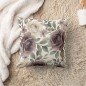 Coussin Mariage Botanique Mauve Poussiéreux & Fleur d'Ivoi (Couverture)