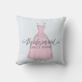 Coussin Mariage Bridesmaid Vintage Rosée Rosée Cuisine Per (Recto)