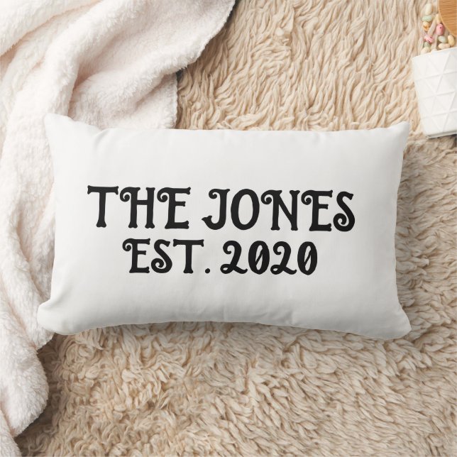 COUSSIN mariage CADEAU PERSONNALISÉ LUMBAR BLANC (Couverture)