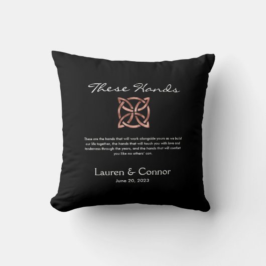Coussin Mariage Celtic Knot Irish Handfassaké (Recto)