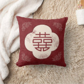 Coussin Mariage chinois élégant Double Xi Flower (Couverture)